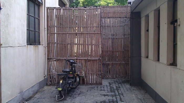 A Bamboo Barrier (a simpler version of more ornate ones); Jing'an, July 2011