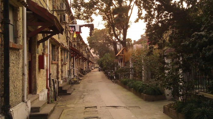 A quiet neighborhood in the heart of the French Concession, March 2012